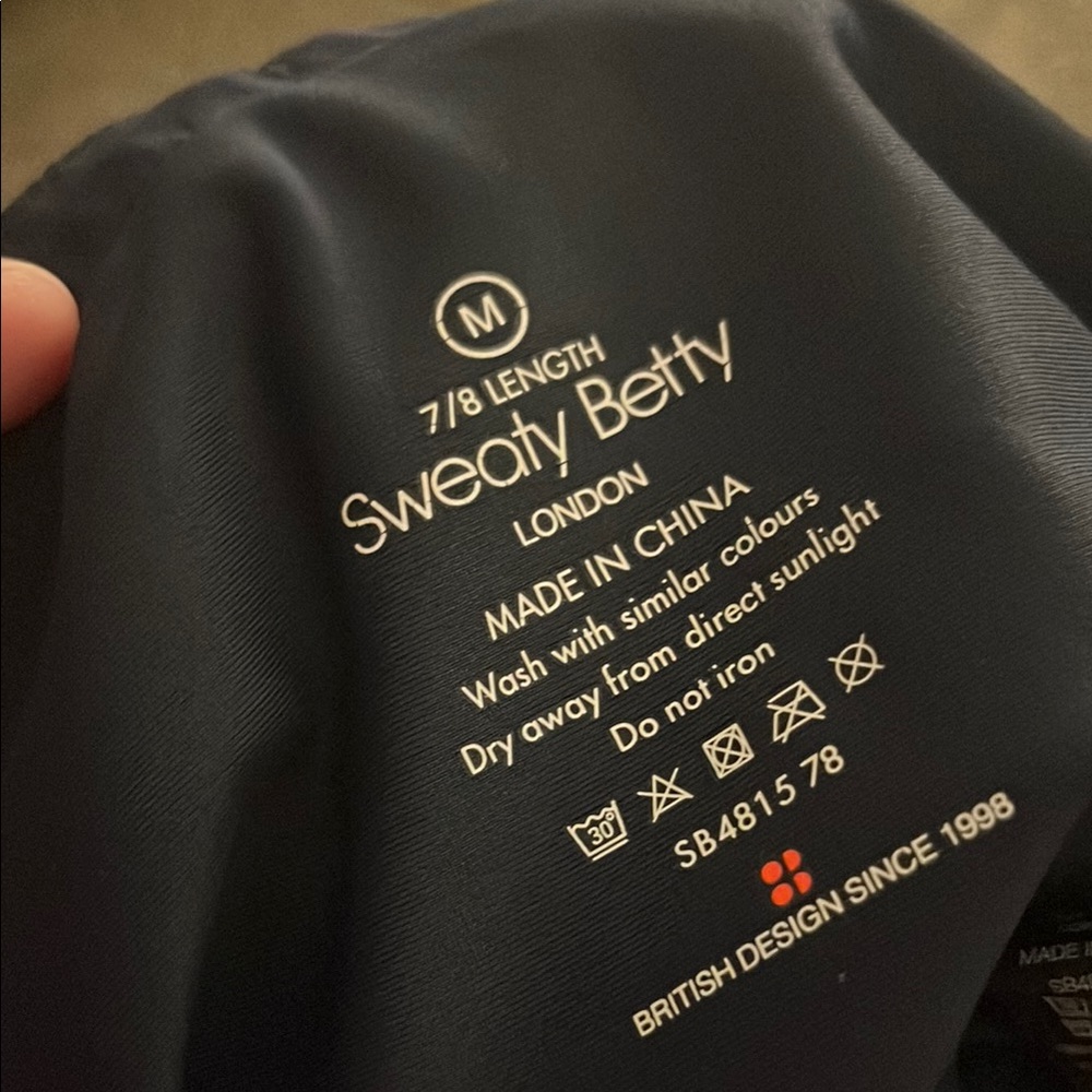 NWOT Sweaty Betty Navy Blue Leggings

Size M

7/8 length